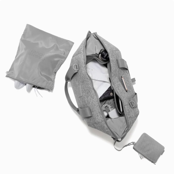 Dagne Dover Large Neoprene Carryall in color Heather Grey - Picture 3 of 7